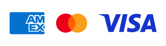 Visa, Mastercard, and American Express accepted